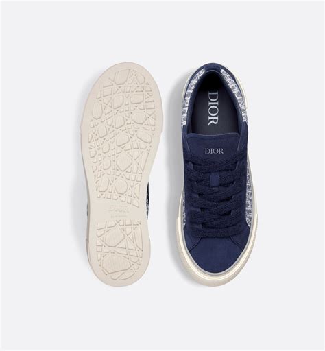 B33 Sneaker Navy Blue Dior Oblique Jacquard and Suede .